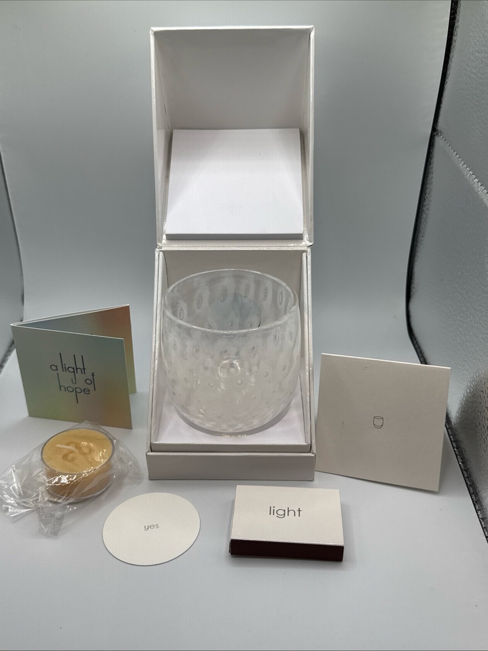 Glassybaby YES NIB votive